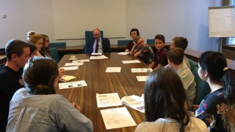 Warwickshire Police and Crime Commissioner Philip Seccombe at the meeting of the Warwickshire Youth Parliament