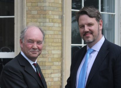 Warwickshire Police and Crime Commissioner Philip Seccombe with West Mercia Police and Crime Commissioner John Campion