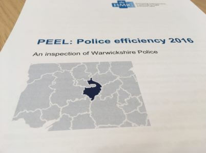 Photo of the HMIC PEEL Efficiency report cover