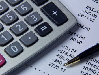 A calculator and financial papers