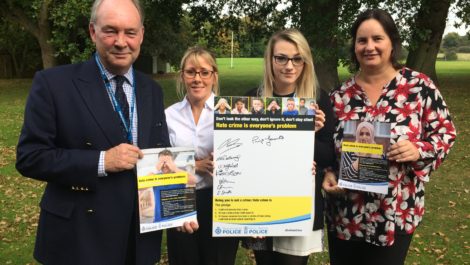 Philip popped into to an induction day for new staff at Leek Wootton to explain his role and answer questions. While there he gathered some more signatures for the pledge to #EndHateCrime.