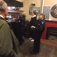 Observing a licensing check in a Leamington Spa pub. All in order!