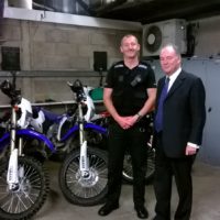 PC Andy Morrissey and the off road bikes