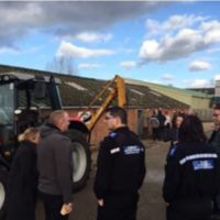 Course attendees examining plant equipment at Moreton Morrell.