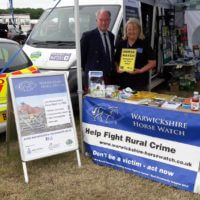 Warwickshire Horse Watch were at the Warwickshire Police stand, for free tack marking and advice.