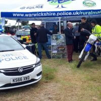 The Warwickshire Police Rural Matters and Rural Watch stand at Kenilworth Show.