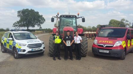 PCSO Sarah Fretter from Warwickshire Police; Carol Cotterill, Rural Crime Co-ordinator; and Rebecca Roberts, from Warwickshire Fire & Rescue Service’s Arson Reduction Team
