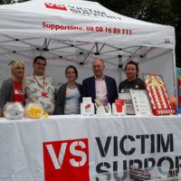 The Victim Support stand at Warwickshire Pride.