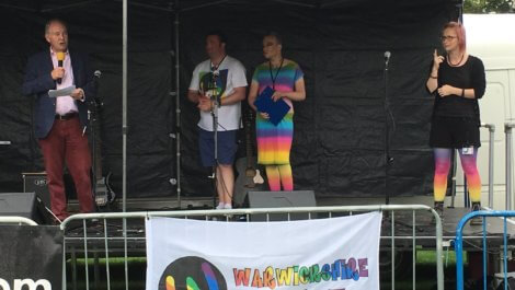 The PCC giving the opening address at Warwickshire Pride.
