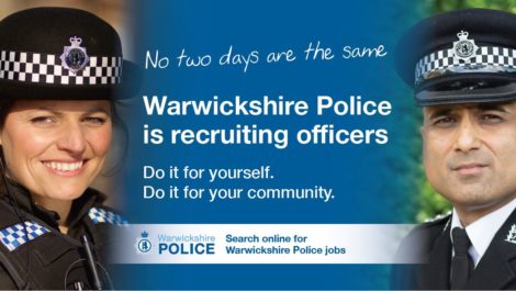 Warwickshire Police recruitment poster