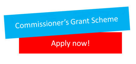 Commissioner's Grant Scheme - apply now banner