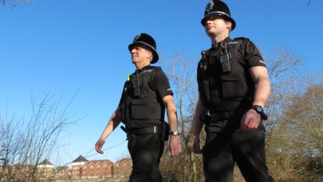 Police officers on patrol in Warwick