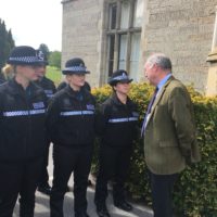 Philip Seccombe Police and Crime Commissioner for Warwickshire carrying out inspection