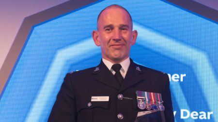 PC Andrew Dear, winner of the National Police Bravery Award 2019