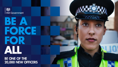 Be a force for all - national police officer recruitment banner