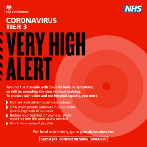 Coronavirus Tier 3 Very High Alert