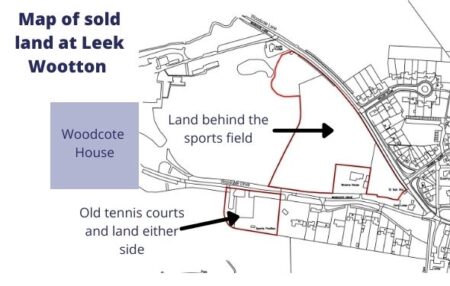 Map outlining the area of land being sold