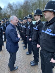 Meeting newly-appointed police officers