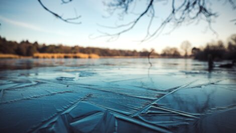 A frozen lake