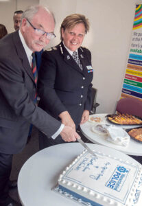 PCC and Chief Constable cut a cake