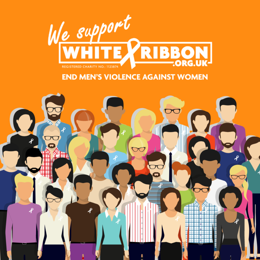 We support White Ribbon's campaign to end men's violence against women banner