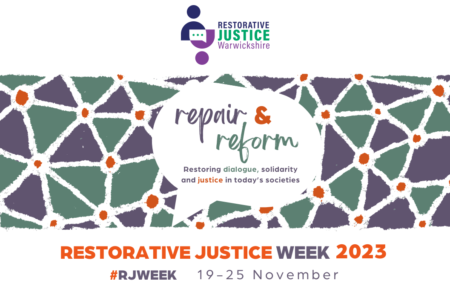 Resotrative Justice Week 2023 banner - headed 'Repair and Reform'.